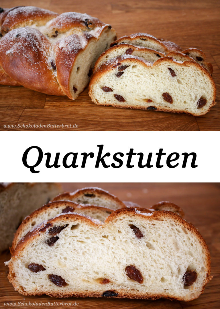 Quarkstuten mit Rosinen - Schokobrot